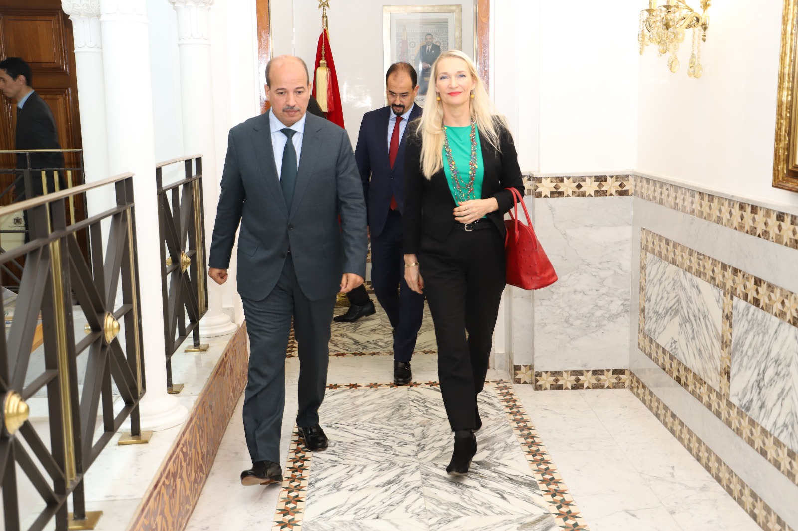 ميارة يستقبل سفيرة فنلندا بالمغرب التي أعربت عن رغبة بلدها في الانخراط في الرؤية الملكية بخصوص الواجهة الأطلسية