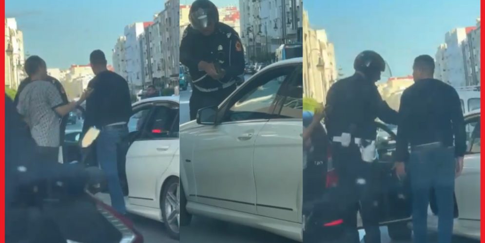 ولاية أمن طنجة تدخل على خط "فيديو" يوثق اشهار شرطي سلاحه على سائق سيارة