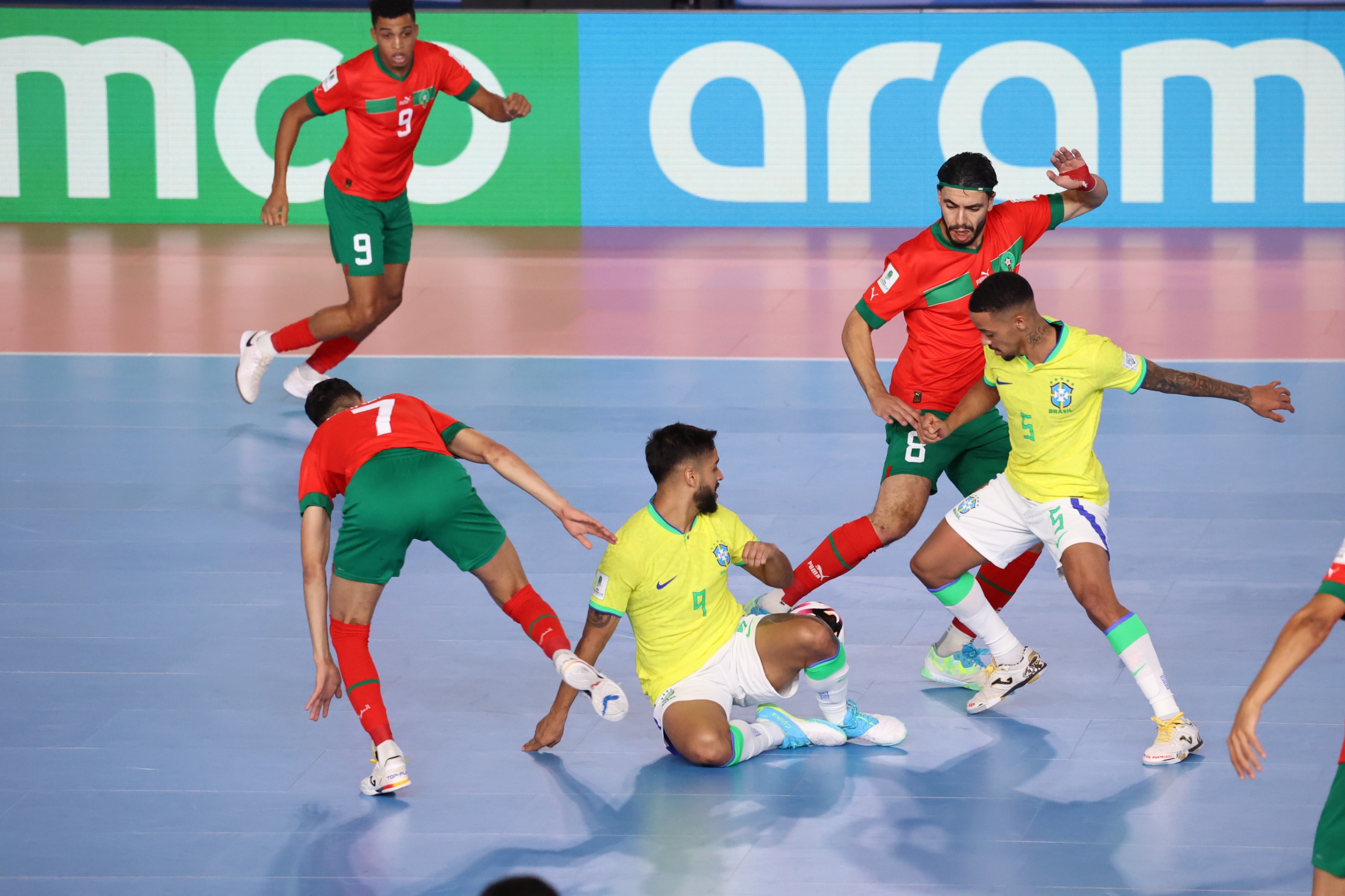 المنتخب الوطني للفوتسال يغادر كأس العالم على يد المنتخب البرازيلي